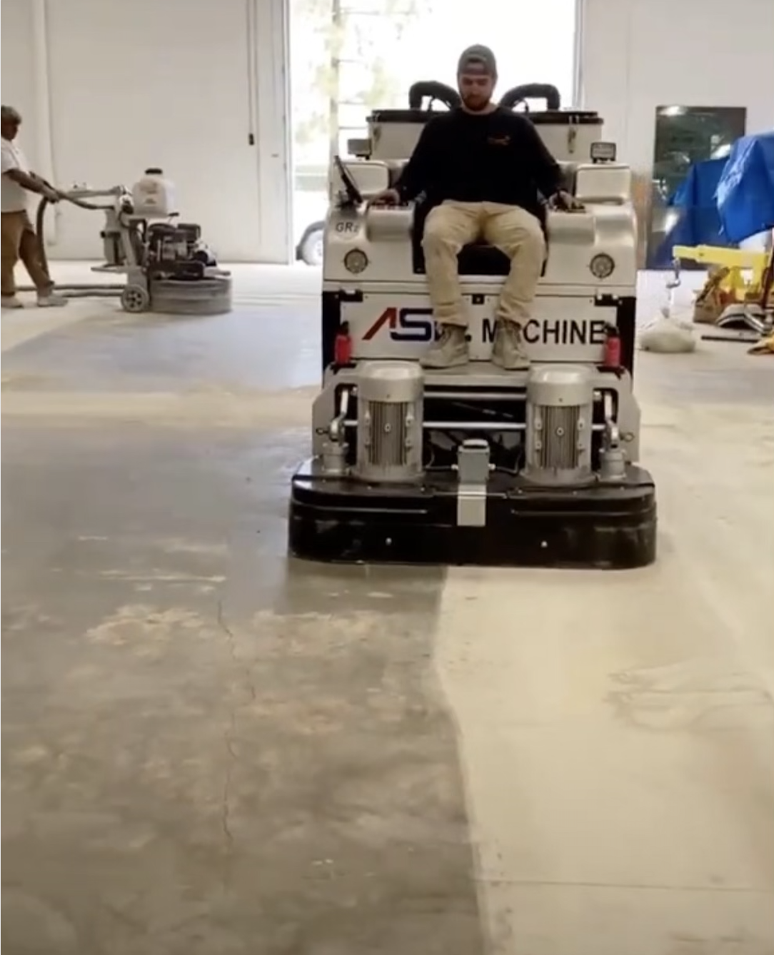 Flooring removal during a commercial renovation